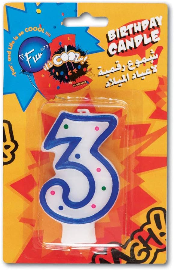 Fun Its Cool Birthday Candle - Number 3