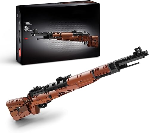 CASEIER Juegos de armas de bloques de construcción de 98K, juguetes del ejército grande 1:1 para niños, adultos y adolescentes, pistolas modelo de