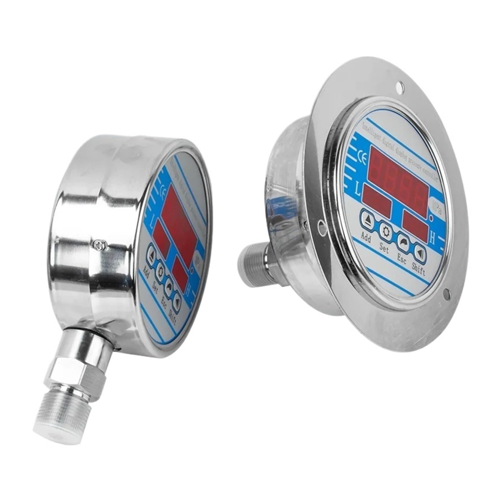 Manómetro Digital de 0-60Mpa, manómetro hidráulico contacto electrónico con Dial 100mm, presión 200bar y 400 Bar, M20 x 1,5,Precisión del dial de precisión(G1-4 Radial,0-10Bar)