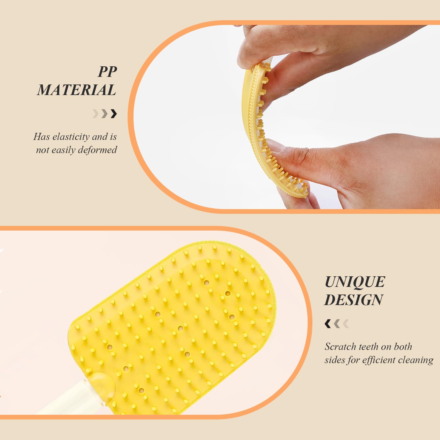 WUFGWBD 3 Pieces Of Double-Sided Shavers And 3 Pieces Of Silicone Toothbrushes, Pet Hair Cleaning Tools, Pet Grooming Combs - Image 3