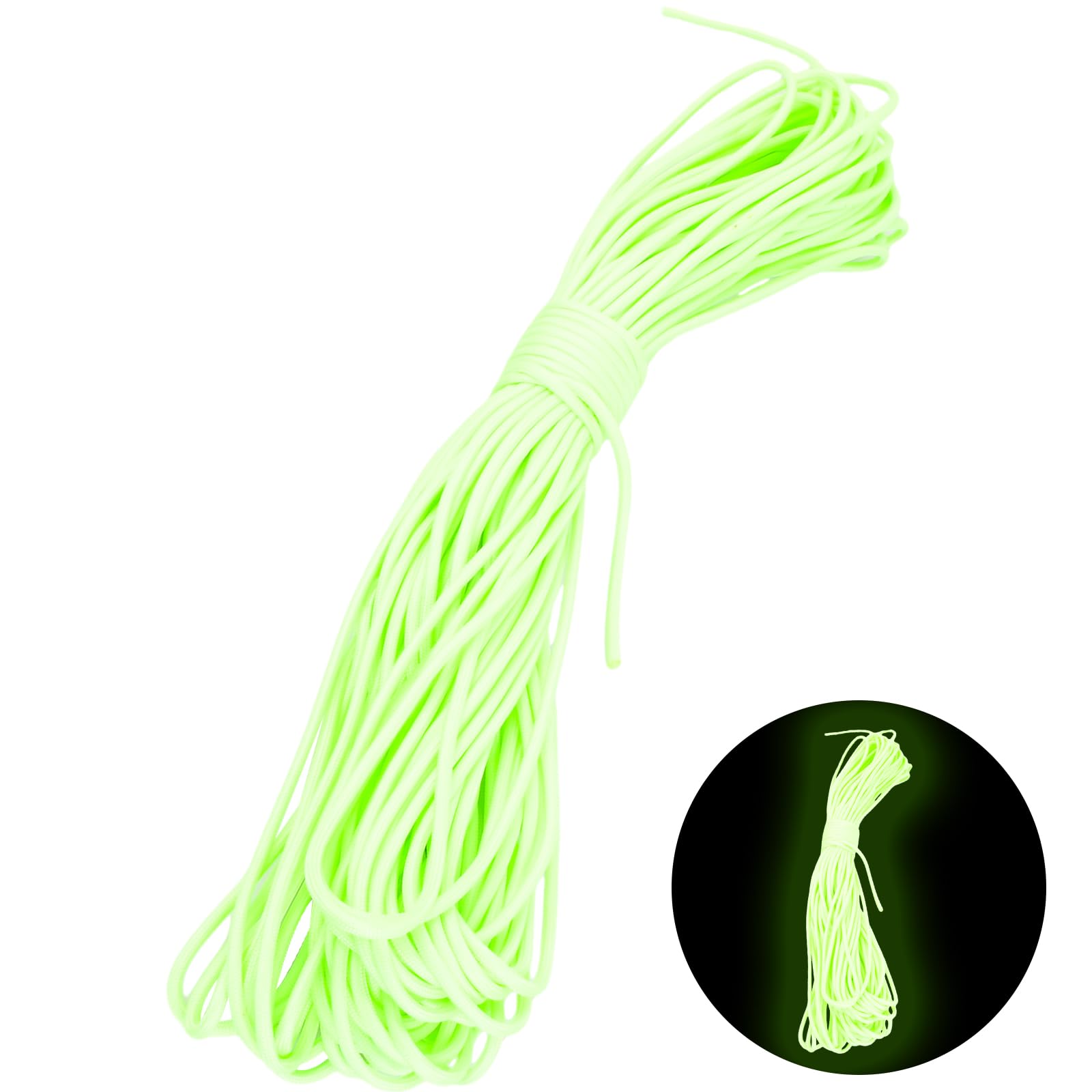 Cord Luminoso Paracord 30M, 550 9 Fili Corda Paracadute, 4 MM Poliestere Paracord, Corda Paracadute Multifunzione Corde per Esterni Attrezzature, Campeggio All'aperto