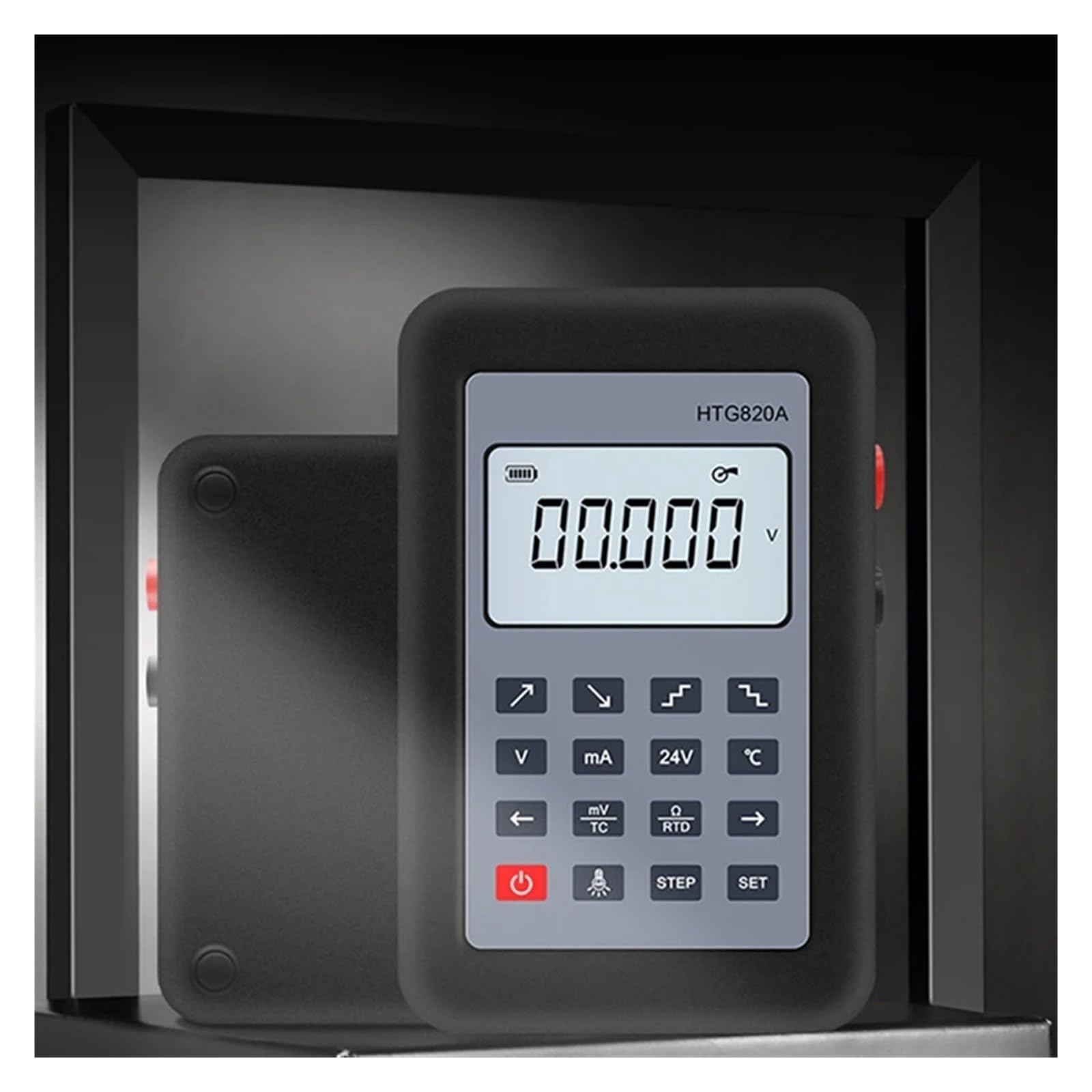 Calibrador de procesos, LCD en color con función de generador de termopar de frecuencia 0-10V 4-20MA