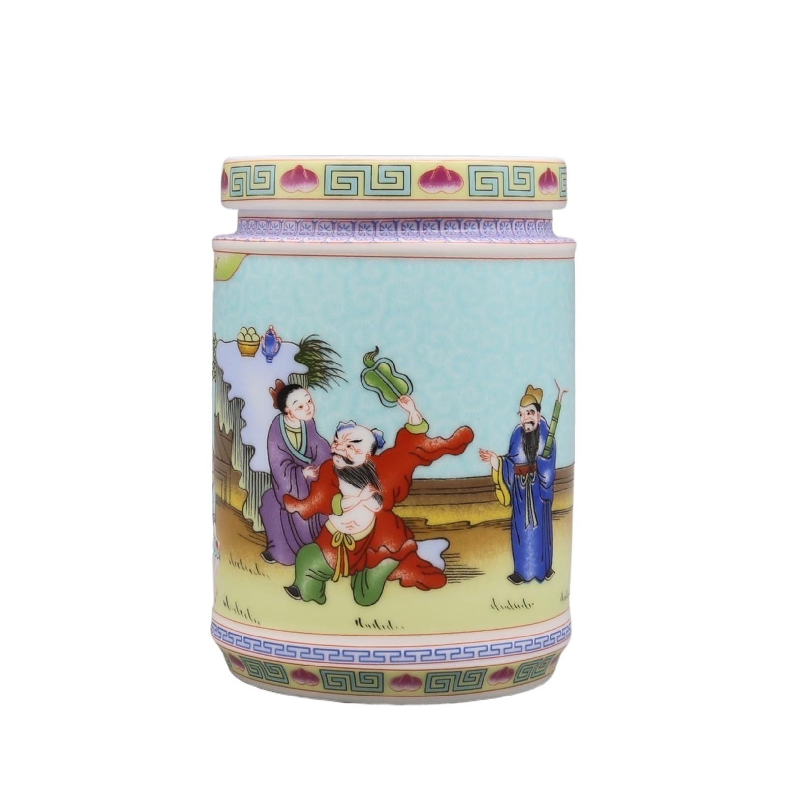 DVMSIEF Ceramics Storage Jar Pot With Paintings, Collectible Ceramics, Canister, Home Decoration