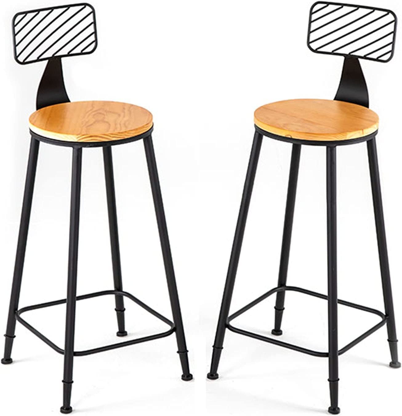 GRDDBZA Modern Bar Stools Set Counter Height Dining Chairs Bar Stool Set of 2 Wood Cushion Pub Height Barstool Counter Stool for Kitchen Island Modern Barstools(75cm)