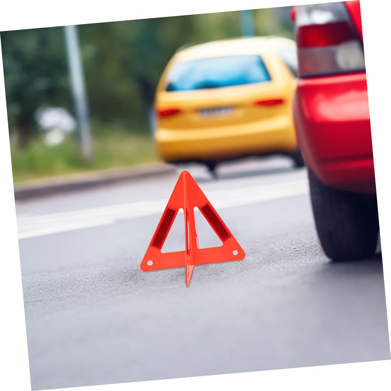 Cabilock 5 Piezas Triángulos de Seguridad Reflectantes para Vehículos Alta Visibilidad Triángulo de Emergencia para Carretera Seguridad Vial para Automóviles