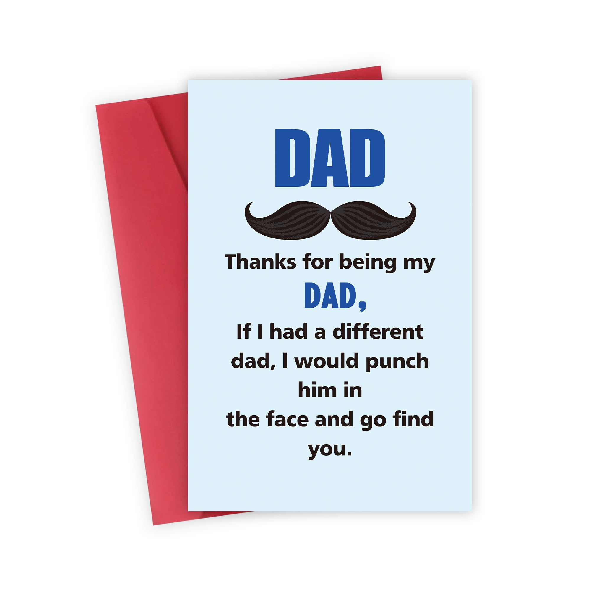 Funny Fathers Day Card for Dad from Son, Daughter,Kids, Thanks for Being My Dad, Happy Father's Day Gift for Father, Good Gifts Idea for Daddy