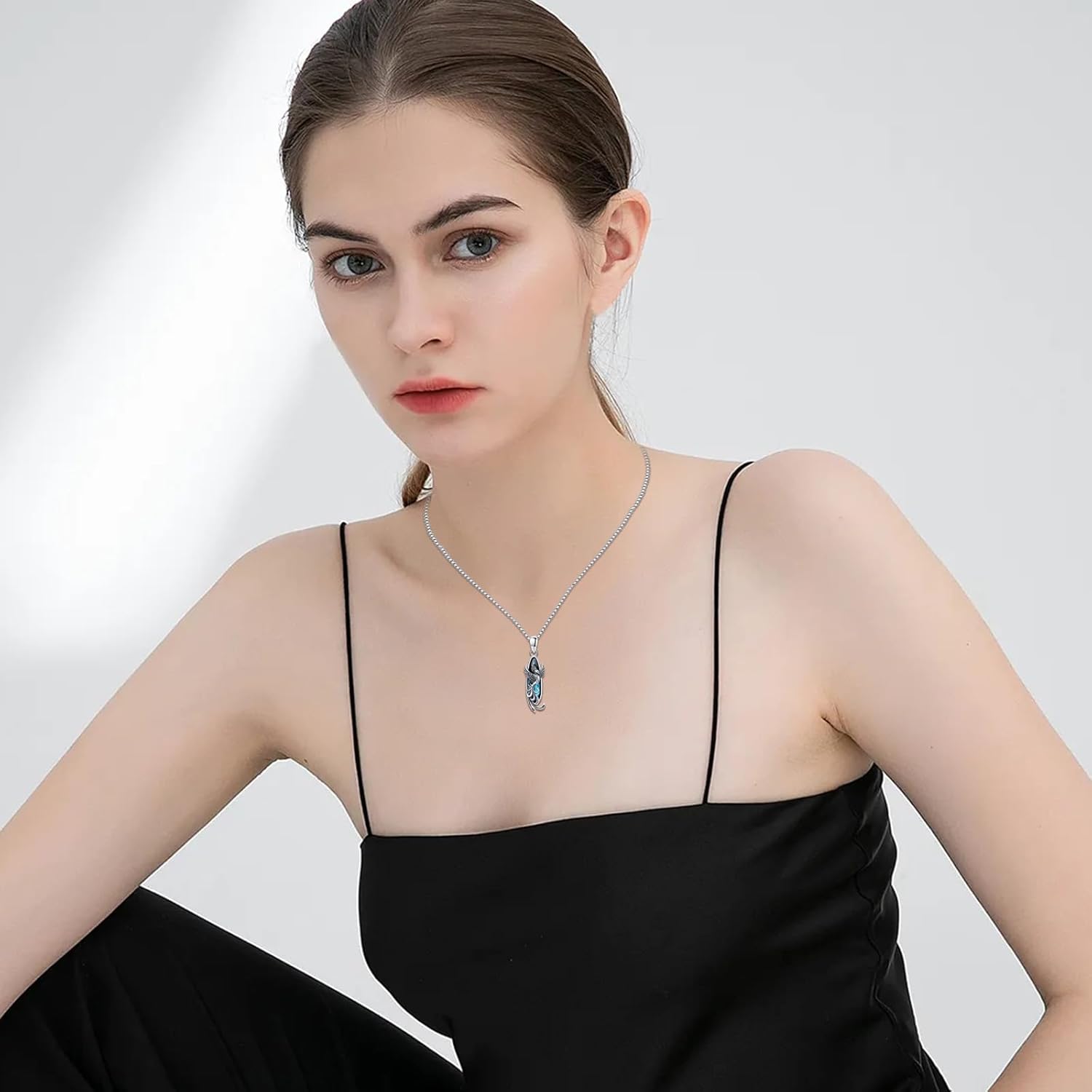 Cat/Jellyfish/Turtle/Seahorse Necklace 925 Sterling Silver Cute Animal Pendant Necklace Ocean Jewelry Birthday Gifts for Women Mom Girlfriend - Image 5