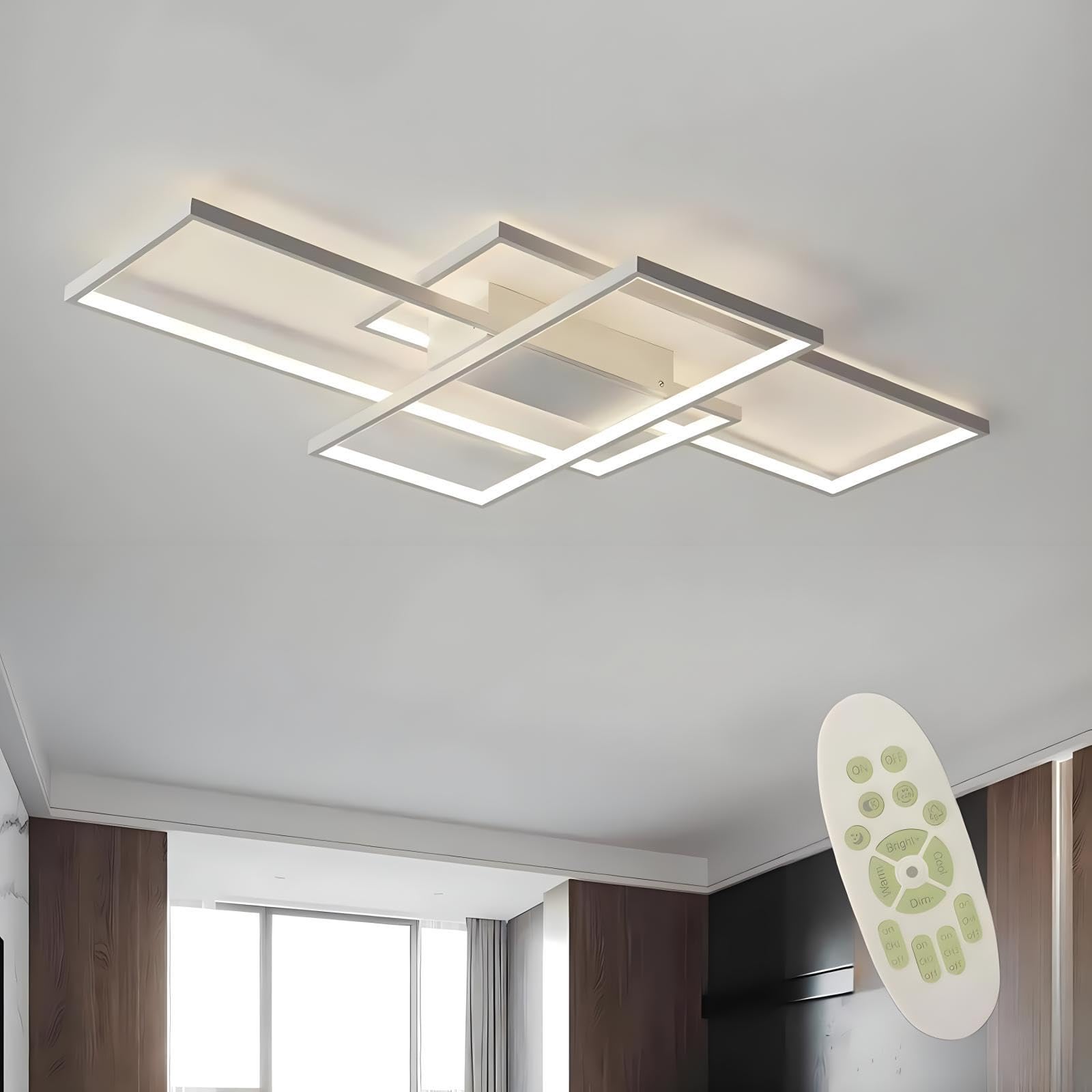 Diossad LED Dimmable Ceiling Light Modern LED Ceiling Lamp,Ceiling Lights 2700K-6500K Flush Mount Chandelier Fixture for Bedroom Living Room Kitchen Hallway Office