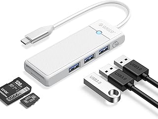 USB 3.0 Hub, ORICO 5-Port USB C Splitter for MacBook with SD/TF Card Reader, 3 USB-A 3.0 Ports, USB C Hub Multiport Expander for MacBook Pro/Air, iPad Pro, iMac, Surface, Galaxy, Thinkpad