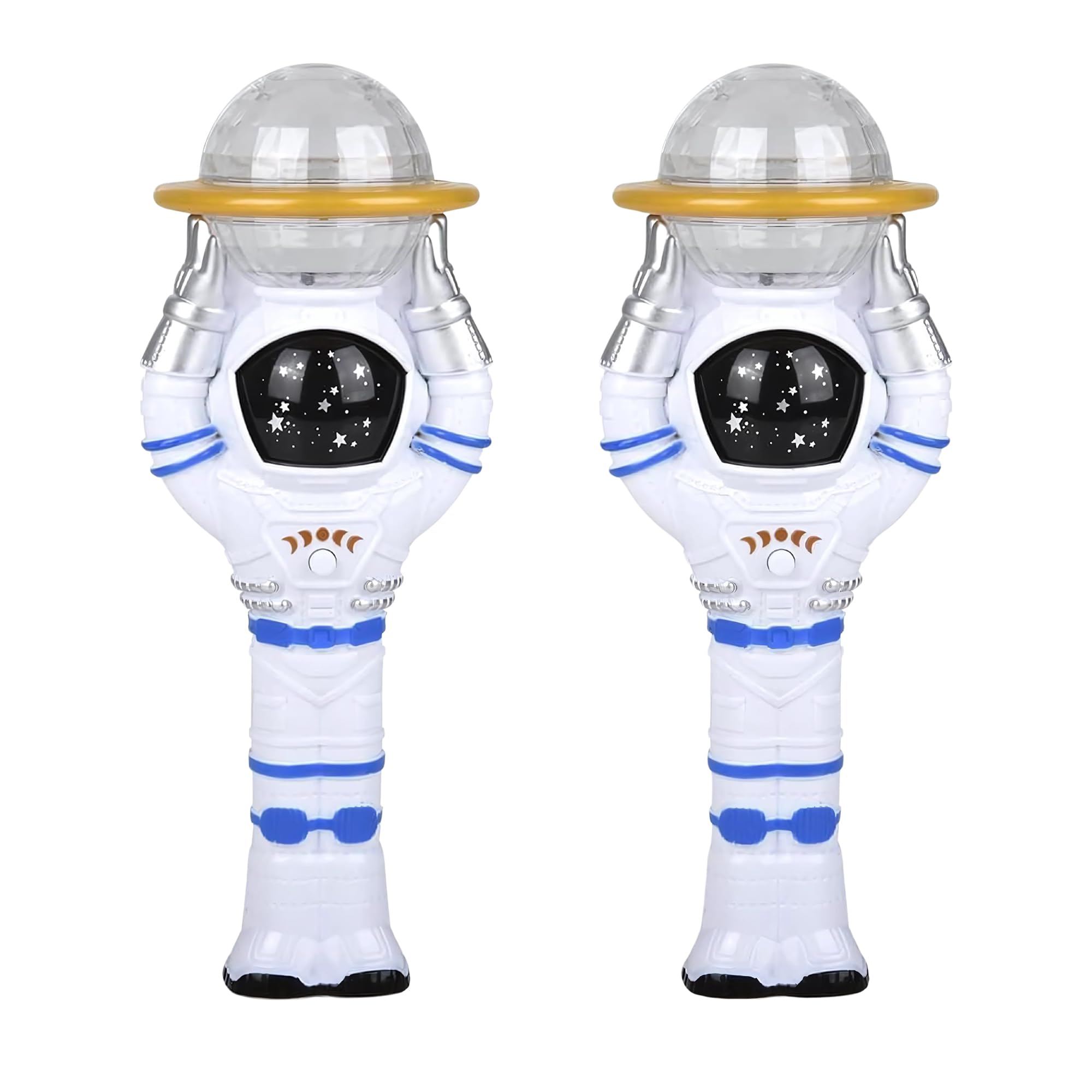 Forest & Twelfth Light-Up Astronaut Magic Ball Wand, Set of 2 LED Space Explorer Toys, Spinning & Flashing Lights, Perfect for Kids' Galactic Adventures, Great Space Gift Idea, Party Favor, Ages 3+