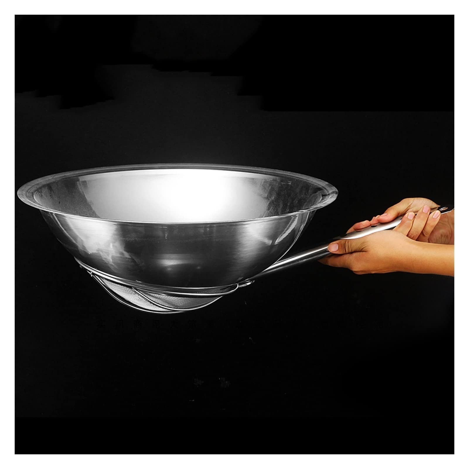 Espumadera de cocina, malla de colador resistente de acero inoxidable, cuchara coladora comercial de 10 pulgadas, cuchara grande for desnatar, ideal for restaurante y hotel