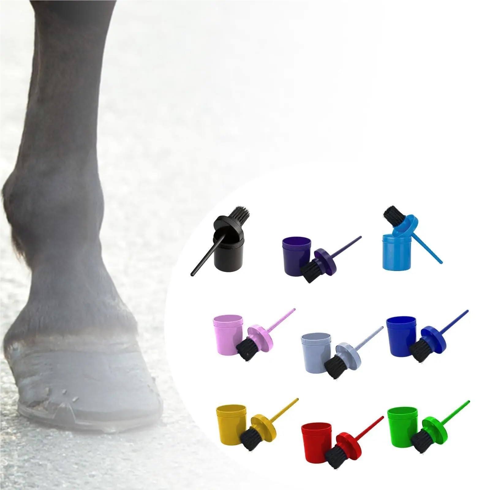 Cepillo de grasa for cascos caballo, herramienta limpieza, mango cómodo, accesorios ecuestres prácticos for cerdos, cabras y ganado Para Cuidado de Caballos