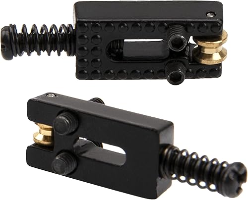 Miniatura 4 de Yootones Yootones Metal Roller Bridge Tremolo Sillas con llave para Stratocaster Squier Fender Strat Tele Guitarra Eléctrica (negro)