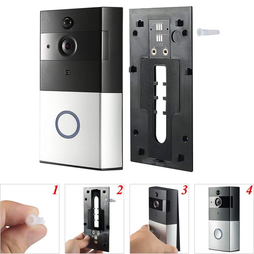Videocitofono, Wi-Fi Video Campanello, Wireless videocamera, Peephole con sensore di Movimento, Audio bidirezionale, Visione Notturna, Casa Allarme Smart, Adatto a Famiglie, Hotel