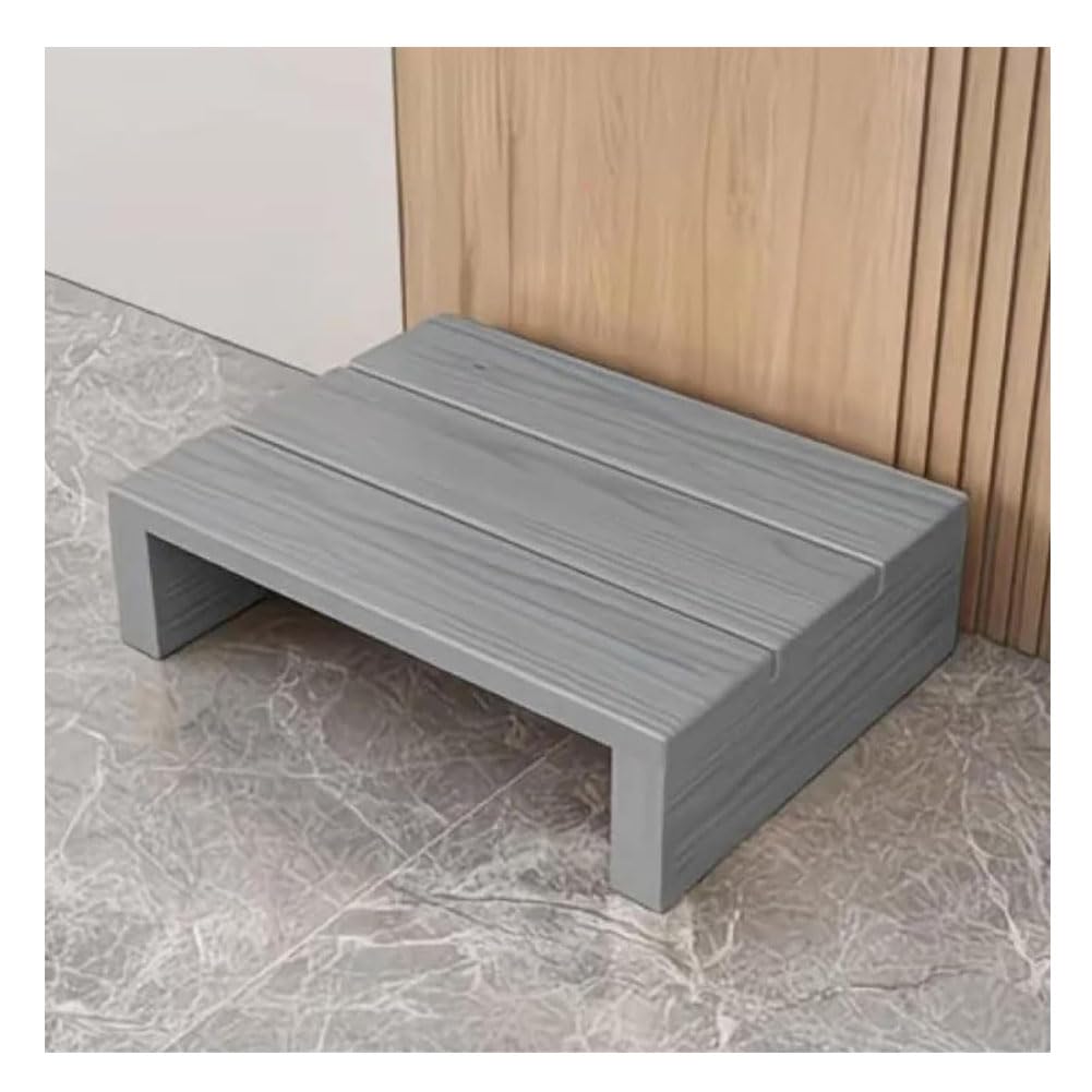 Ghygetrich Step Stool, Foot Stool Footstool Step Stool for Adults Outdoor Step Wooden Step Stool Door Step E 40x30x15cm