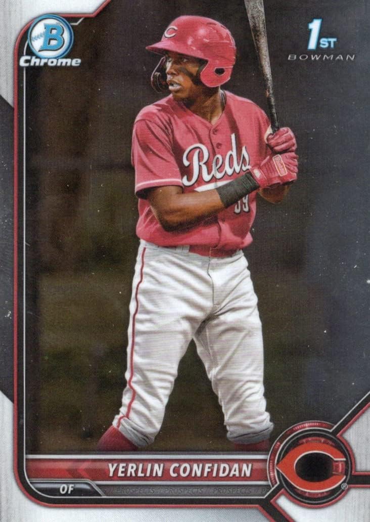 Yerlin Confidan 1st Bowman Chrome Prospect Collectible Baseball Card - 2022 Bowman Chrome Baseball Card #BCP-187 (Reds) Free Shipping