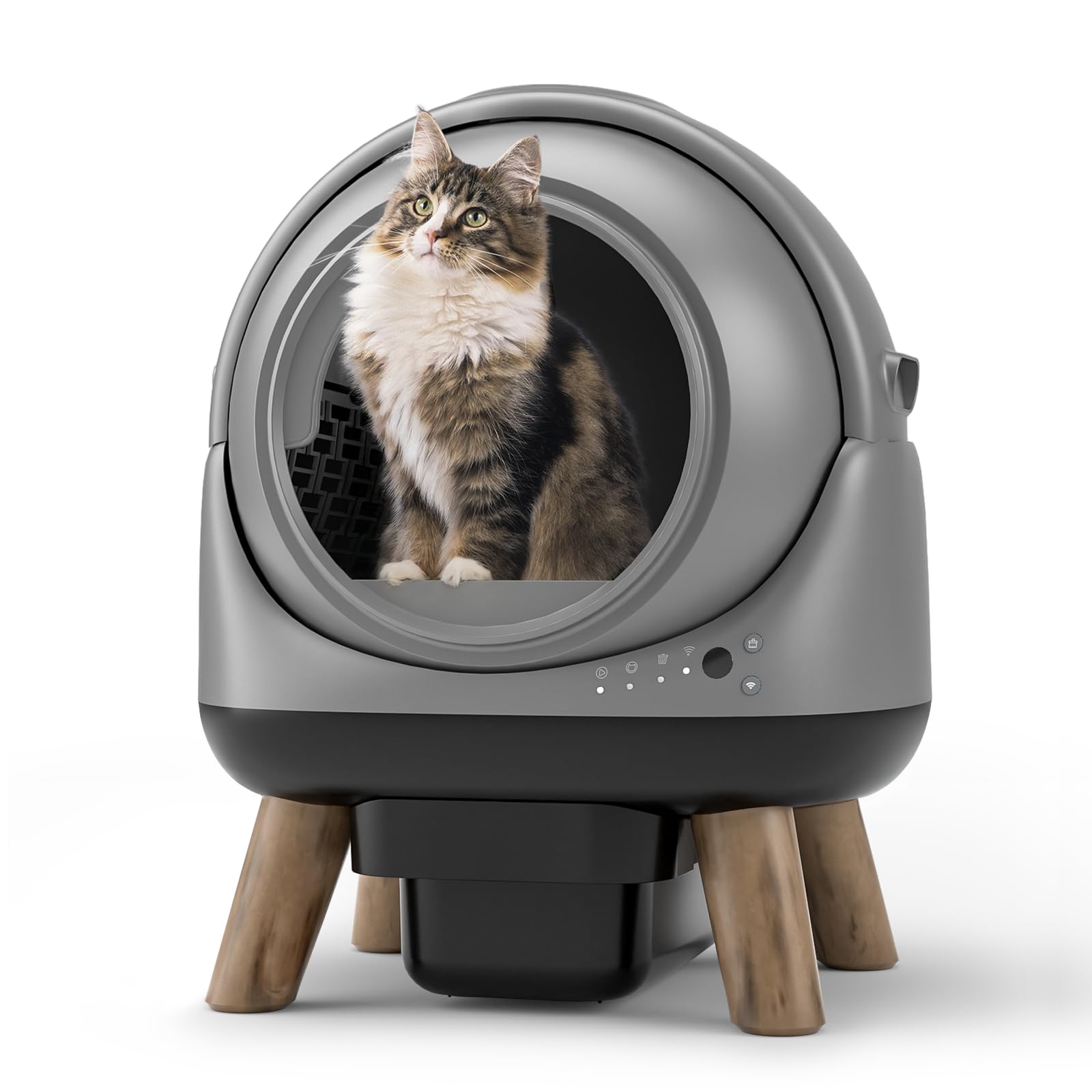 ELS PET Extragroße Selbstreinigende Katzentoilette mit Sicherheitsarm & App