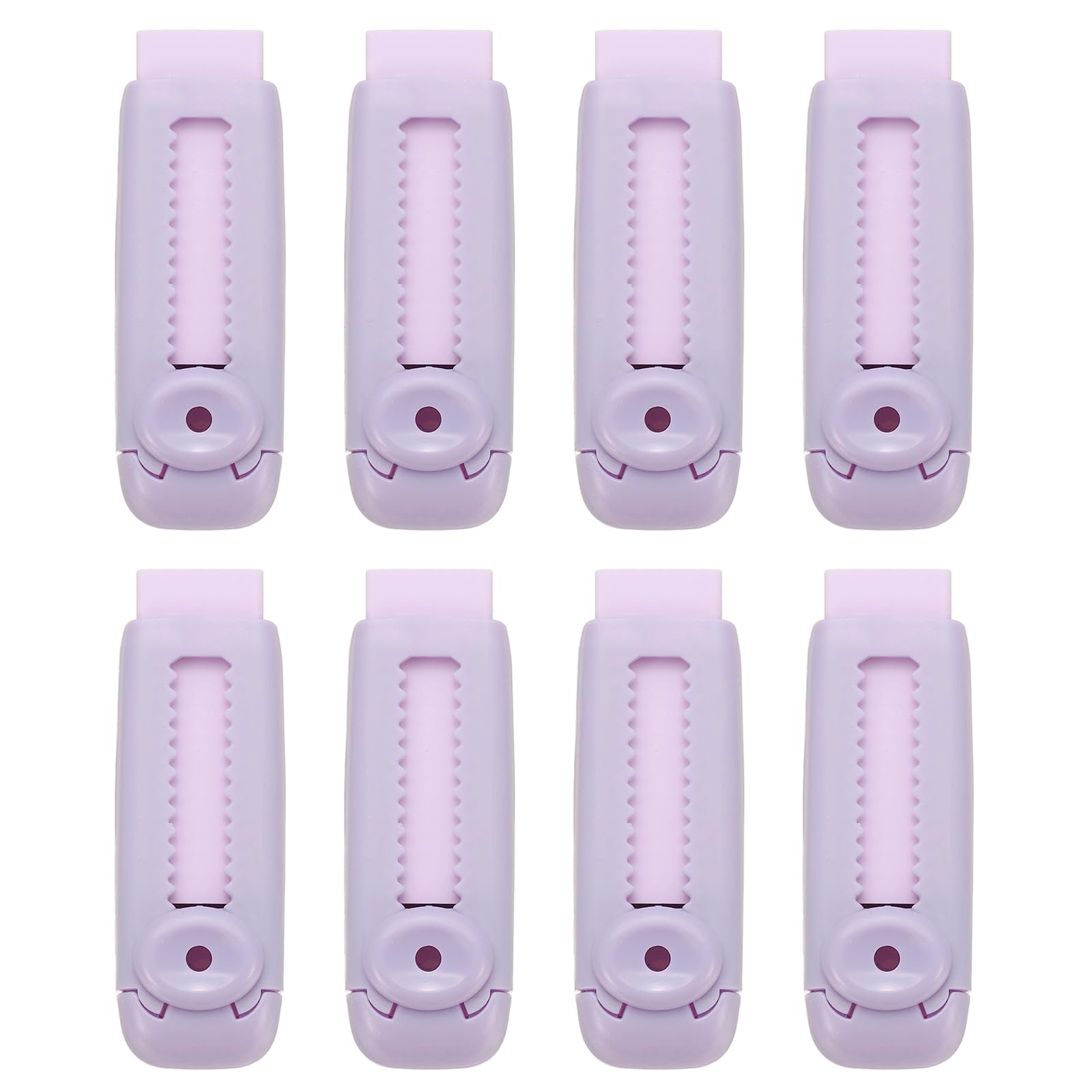 PATIKIL 8 Pack Erasers, Sliding Retractable Eraser Push Pull Cute Pencil Erasers Soft Large Easy to Clean with Plastic Sleeve for Sketching Drawing Artists Teacher Pencils, Purple