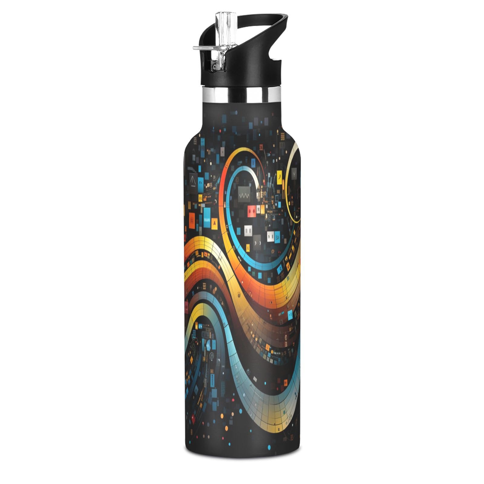 Kaaviyo Boys Pattern Radiant Starfish Vibrant Water Bottle Stainless Steel Jug Insulated Vacuum Cup For Girls(600Ml)