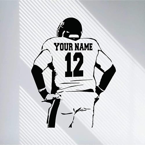 CalcomanĂa de pared personalizada de fĂştbol Elige tu nombre NĂşmeros personalizados camisetas de jugador Adhesivo decorativo para dormitorio de CalcomanĂa de pared personalizada de fĂştbol Elige tu nombre NĂşmeros personalizados camisetas de jugador Adhesivo decorativo para dormitorio de