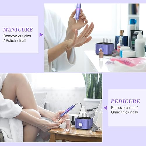 Miniatura 5 de YaFex Taladro de uñas profesional  30000RPM taladro de uñas para uñas acrílicas, tamaño #81012 cepillo acrílico ovalado