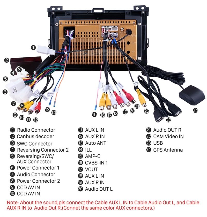 Pantalla Táctil 9" para Viajes en Prado 2004-2009 con Bluetooth y Android Auto 6