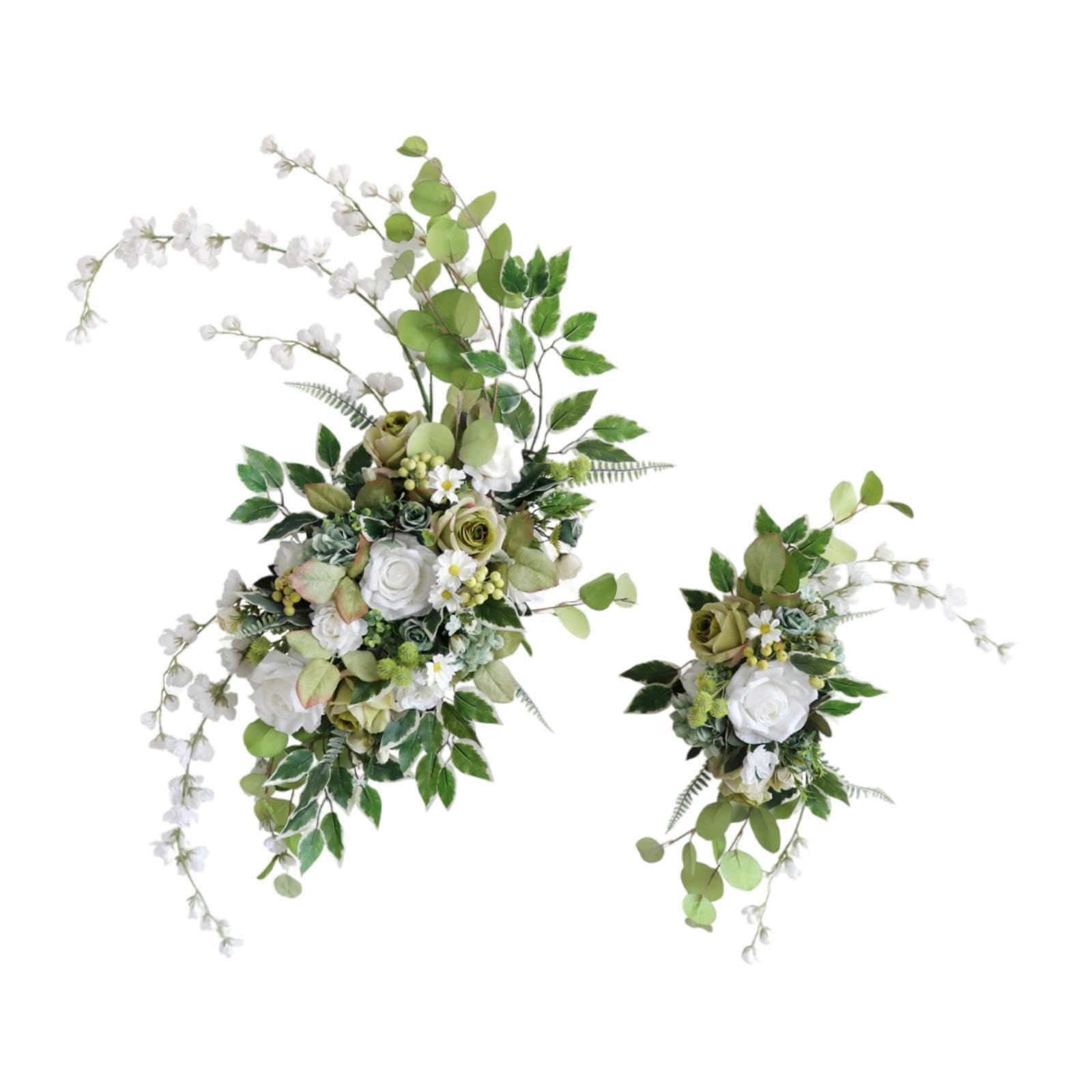 Auyxssz Home Decoration Reception Backdrop Fake Leaves Stunning Silk Flower Arrangement Brighten Up Any Occasion Silk Flower Arrangement Garden Decorative