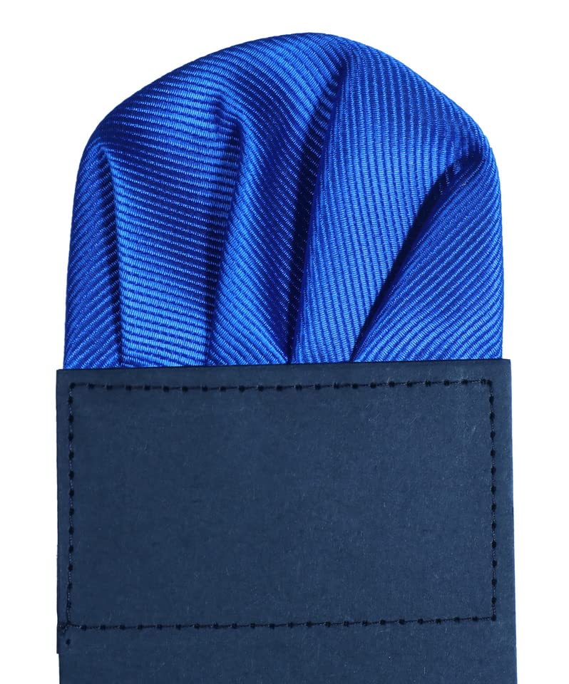 Men’s Micro Polyester Readymade Pocket Square (Royal Blue) (RPS-2)