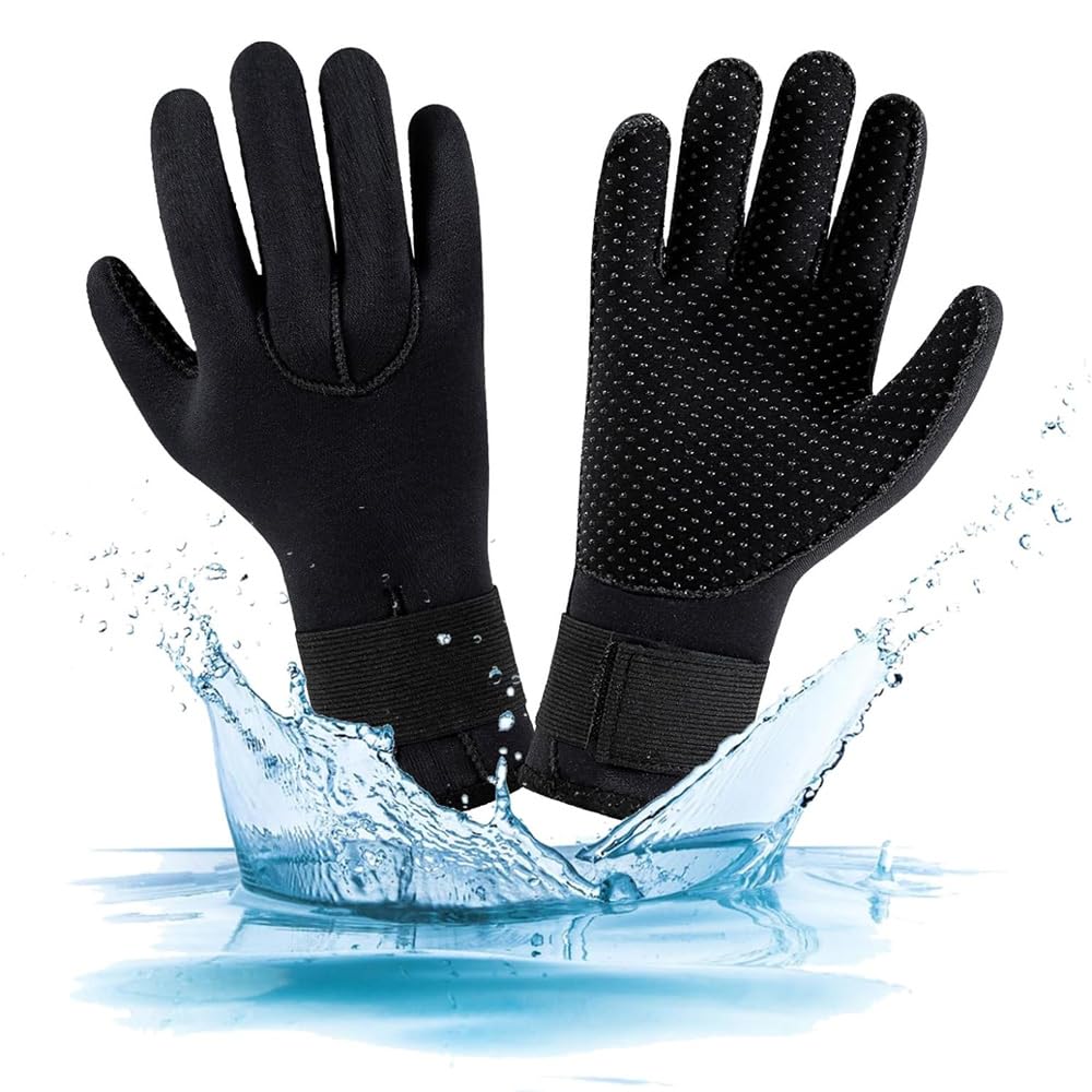 POFET Guanto da Muta da 5 mm Neoprene Termico Antiscivolo Cintura Regolabile in Vita per Lo Snorkeling Nuoto Immersioni subacquee
