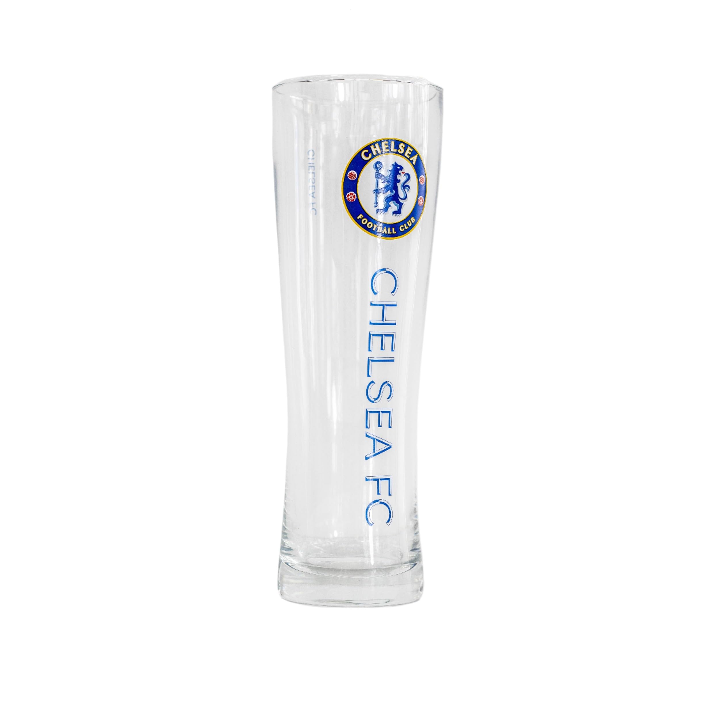FOCO Official Chelsea FC Football Word Mark Slim Pint Glass