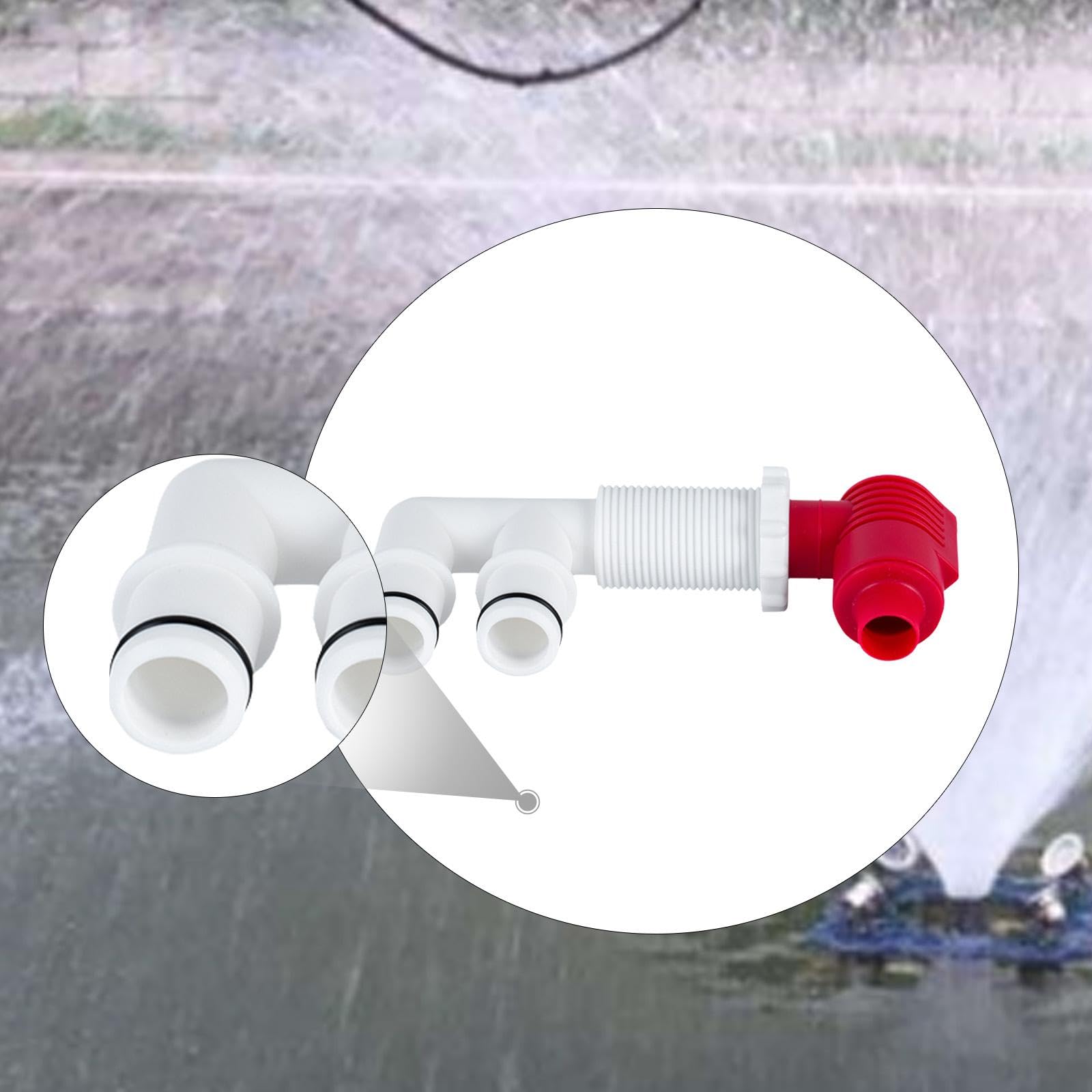 Amagogo Aérateur de vidange combiné pour Vivier de Bateau Circulation d'eau Efficace Installation Facile Accessoire de Navigation Haute Performance