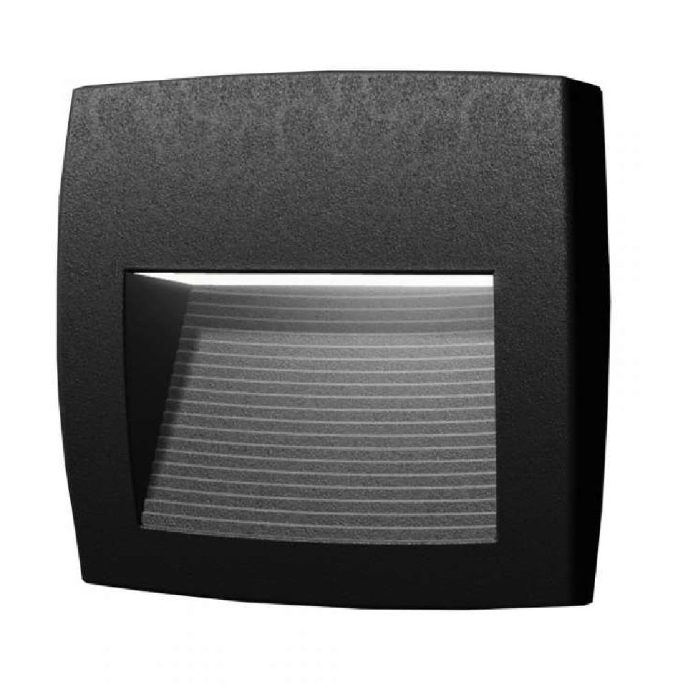 Britalia Black Brlorenza-150-Bl Led Outdoor Modern Square Surface Mounted Flush Wall Brick Light | Coastal Ip55 | 3.2W | Selectable Warm White, Cool White Or Daylight | 150Mm Wide