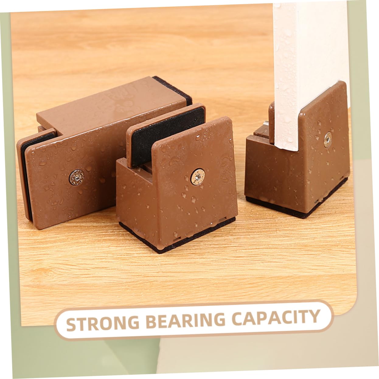 VILLCASE 4Pcs Adjustable Furniture Risers Height Elevation Blocks for Bed Couch Chair and Desk Heavy Duty Load Capacity Up for Easy Storage