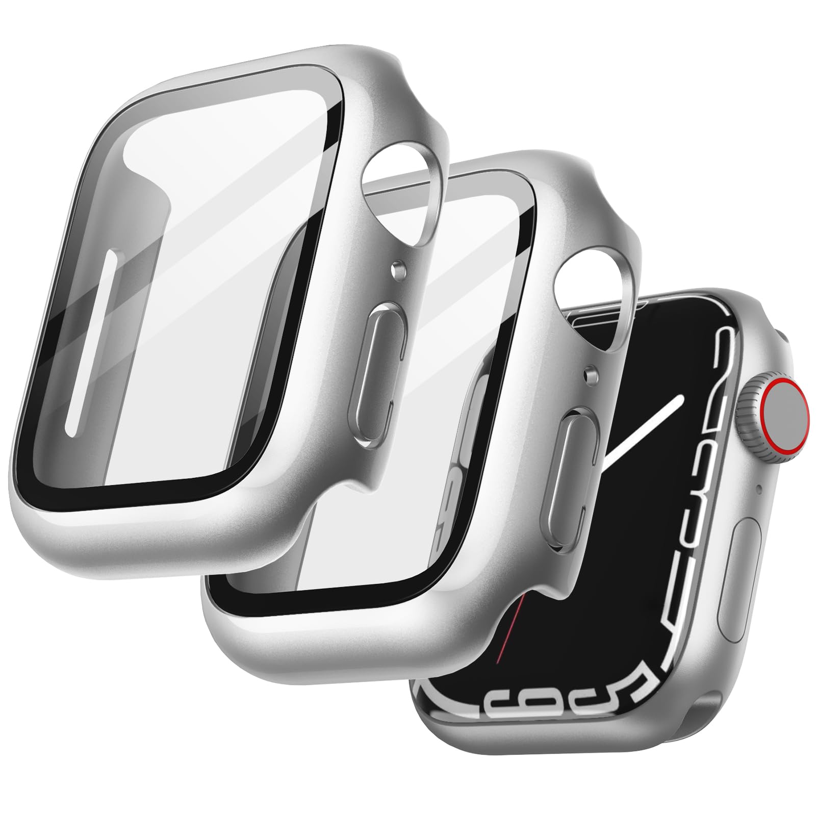 JETech Case with Screen Protector for Apple Watch Series 11/10 46mm, Overall Protective Cover, Built-in Tempered Glass Film High Sensitivity, 2 Pack (Black) — view 34