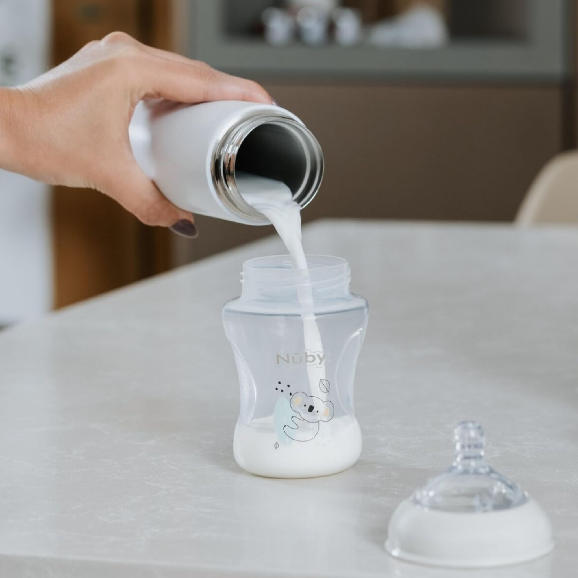 Nuby RapidSterilise, sterilizzatore UV portatile, realizzato per RapidCool, 70 utilizzi per carica, spegnimento automatico, uccide il 99,9% dei batteri (bianco)