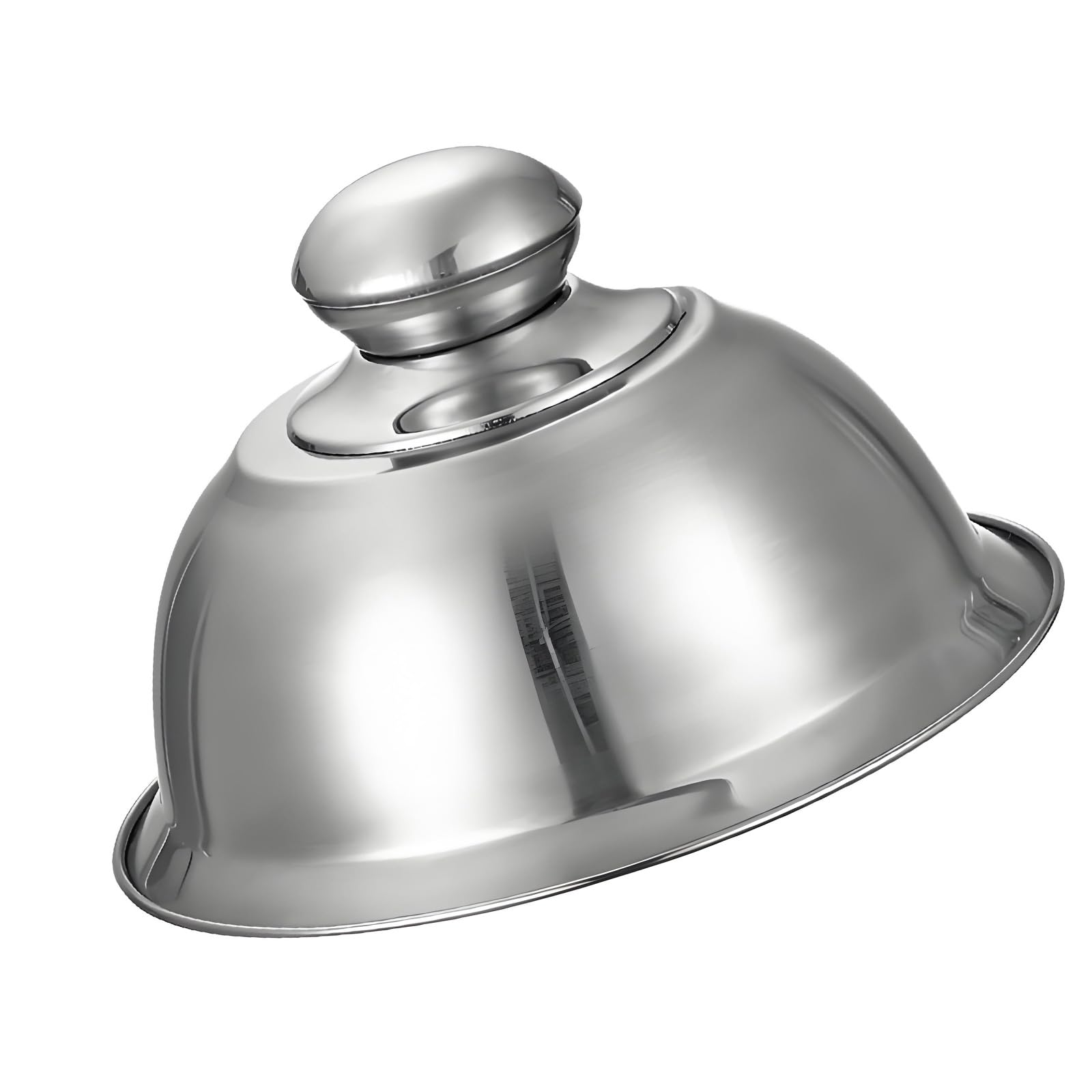 MALSSE Round Basting Cover Stainless Steel Cheese Melting Dome Cloche Food Serving Plate Cover Lid Griddle Grills Accessories Camping Bbq