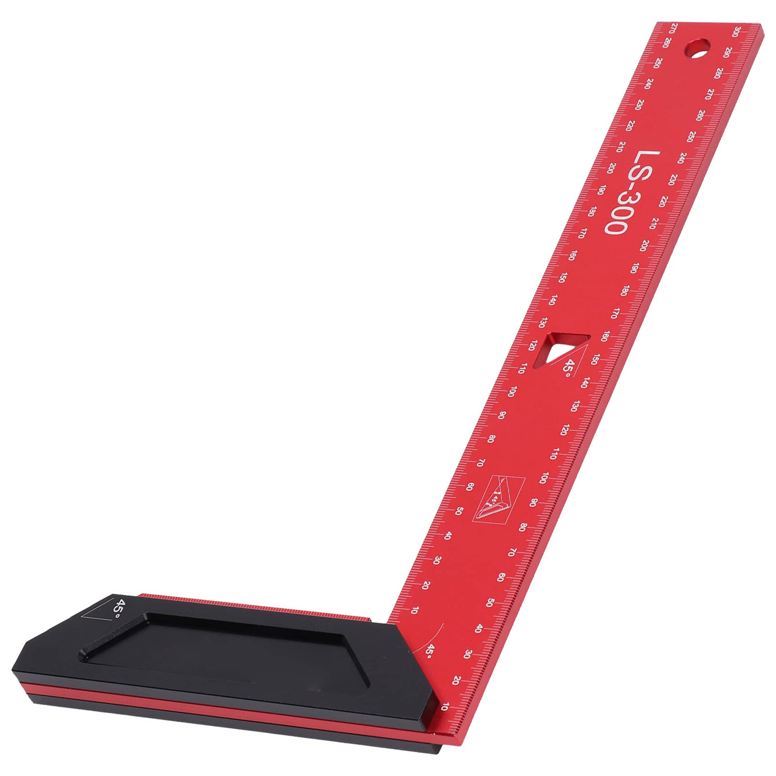 Squadre per la lavorazione del legno con cornice in alluminio, righello per tracciare L con scala, squadre da carpentiere professionali per la lavorazione del legno, righello per (300 mm)