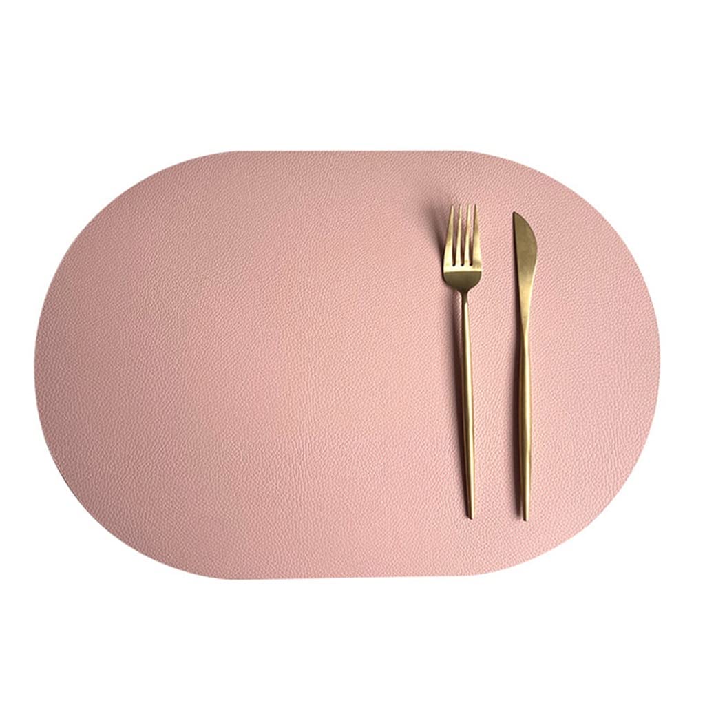 IANSHFKN Oval Leather Placemats Pu Western Home Ins Table Mats Insulated