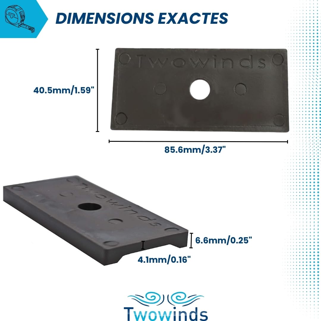 Twowinds - Support Rail Compatible avec VW T5 T6 Multivan Transporter California - Protection Rail - Arrimage Cargaison - Support Coulissant - Fixation Multiflexboard Mobilier Frigo Potty (8 pièces)