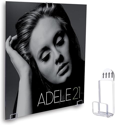 Kalami Estante de exhibición de discos de vinilo, 12 juegos de montaje en pared con cinta adhesiva, 36 piezas de acrílico transparente para álbum de