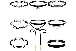 Tamhoo 20 Pcs Black Layered Choker Necklace For Women, Velvet Classic Chain...