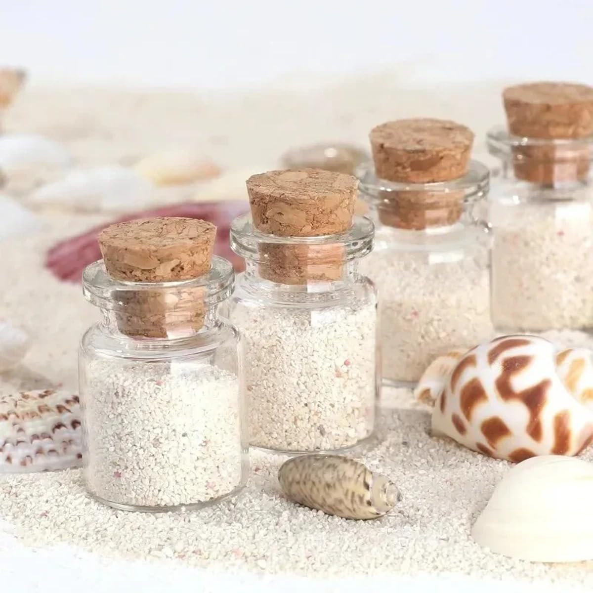 10-200 Stück Mini-Glasfläschchen mit Korken, kleine Fläschchen zur Aufbewahrung von Kunsthandwerk und Gastgeschenken