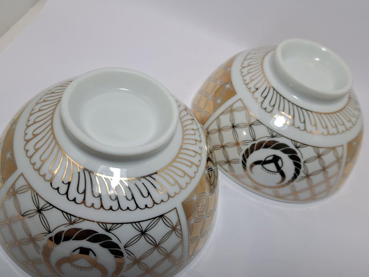 吉野家　オリジナルお茶碗　金柄　２個セット販売　(全部で８点セット) Amazon.co.jp: 吉野家 茶碗 金 2個セット 品 ノベルティ
