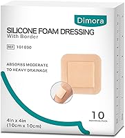 Vista 16 de Dimora - Apósito de espuma de silicona impermeables con borde adhesivo, superabsorbentes y transpirables para el cuidado de heridas para pieles