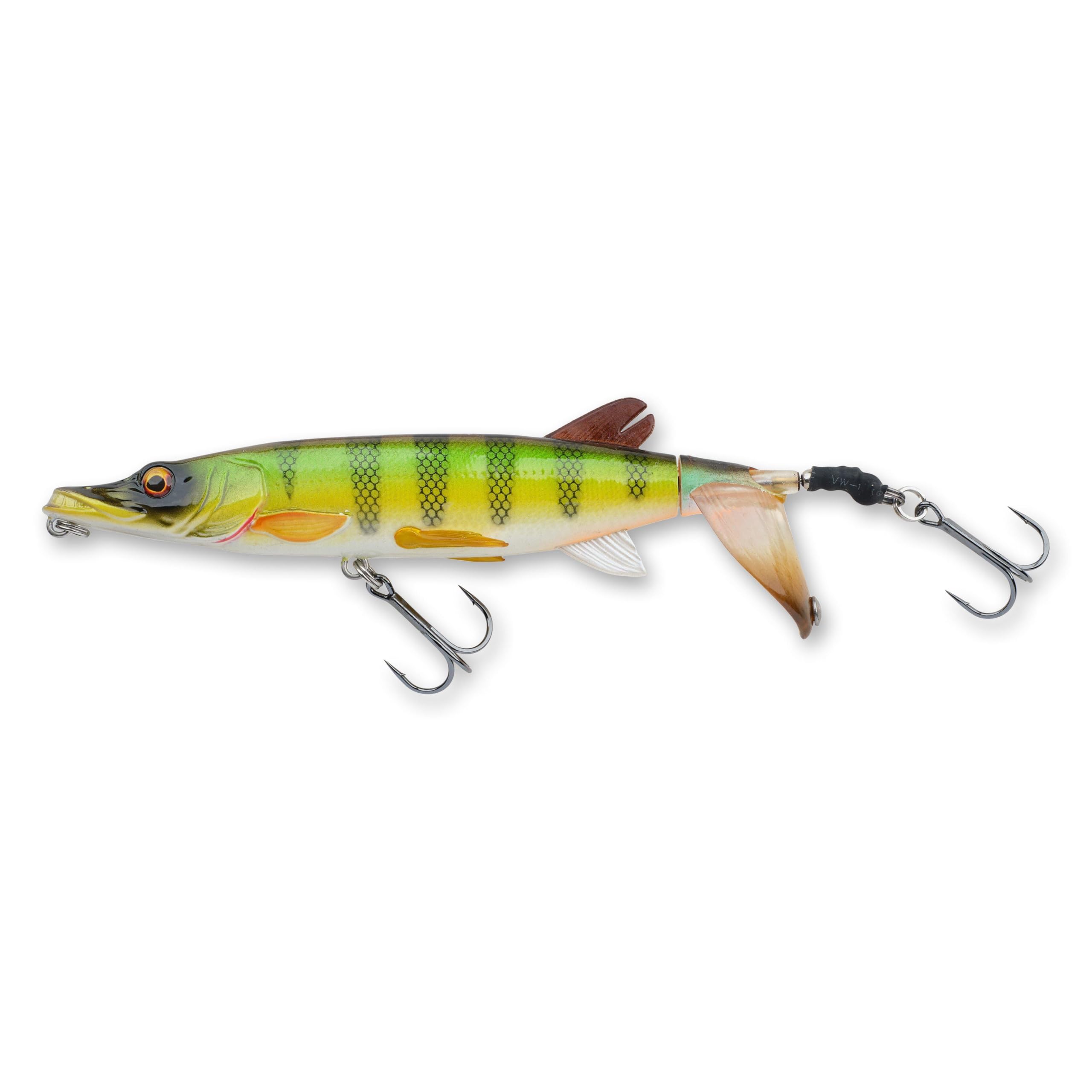 Leurre Bois Fait Main Brochet/Muskie - Swimbait 9cm 30g - Tigre De Feu