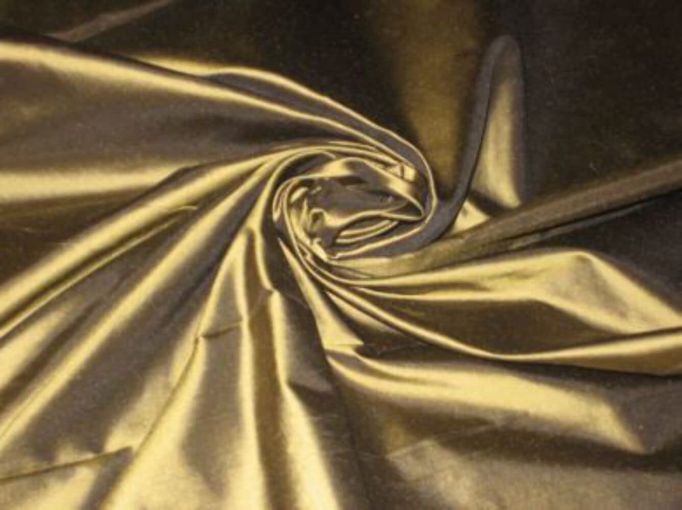 Tissu taffetas de soie vert irisé peau de serpent 137cm au mètre couture