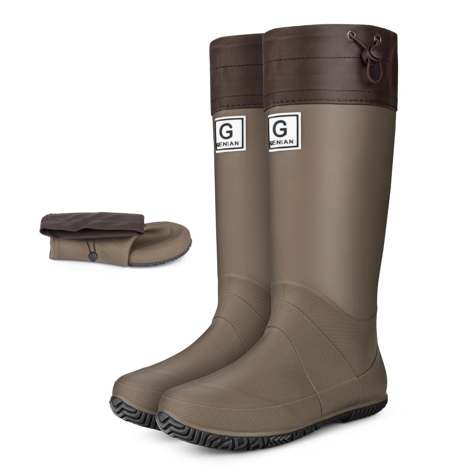 riou Botas De Agua Mujer Chelsea Wellington Boots Lluvia Botines Jardín Trabajo Botines De Goma Rain Boots Flexible Y Antideslizante Marrón Gris Rojo Rosa Blanco