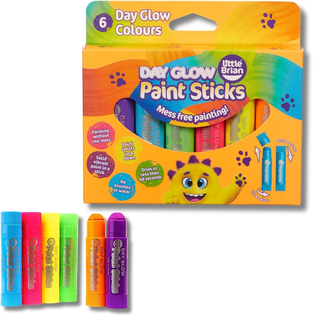 Lbps10da6 Day Glow Colours Paint Sticks (Pack of 6)