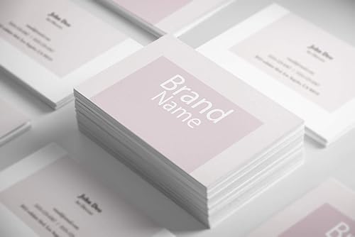 Miniatura 16 de Tarjetas de visita personalizadas de primera calidad, 250 tarjetas de diseño elegante y brillante papel metálico de 3.5 x 2 pulgadas, diseño