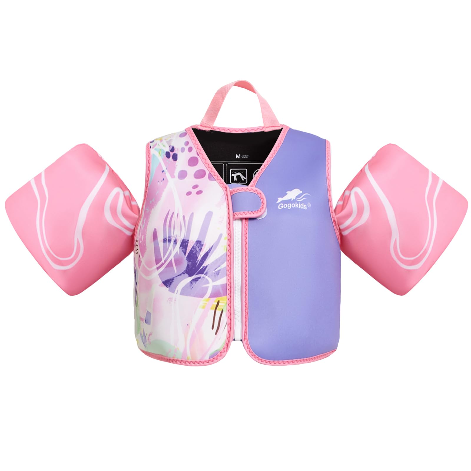 Gogokids Kids Swim Vest Float Armbands, Toddler Jacket-style Swimming Buoyancy Flotation with Adjustable Straps Children Float Jacket for Boys Girls (3-6 Years/19-30 KG)